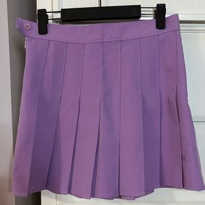 Qing Hua Purple Pleated Skirt